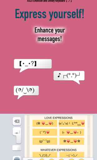 ASCII Emoticon & Smiley Keyboard (emoji emotes faces expressions and emotions) 2