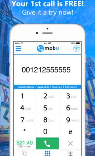 Mobu - Cheap International Calling Abroad App 2
