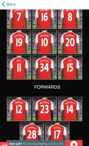 Player Finder Arsenal FC 2