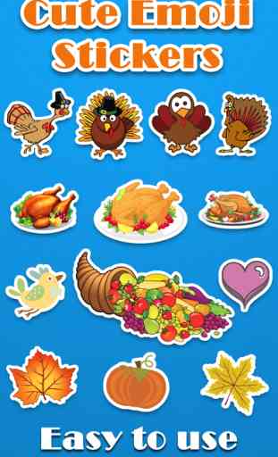 Thanksgiving Day Emoji - Holiday Emoticon Stickers for Messages & Greetings 2