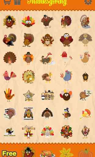 Thanksgiving Day Emoji - Holiday Emoticon Stickers for Messages & Greetings 3