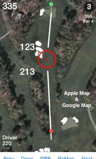 Golf GPS Range Finder Scorecard Course Distance 1