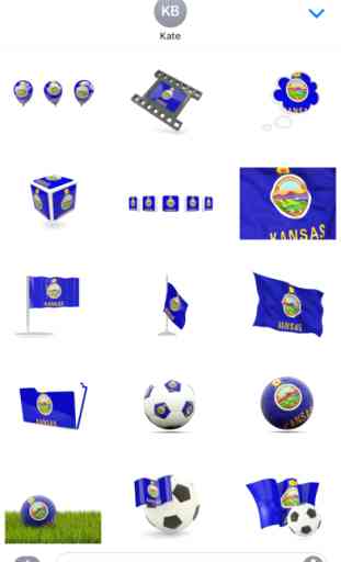 Kansas Flag Stickers 1