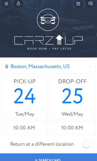 CarzUP - car rental app 1