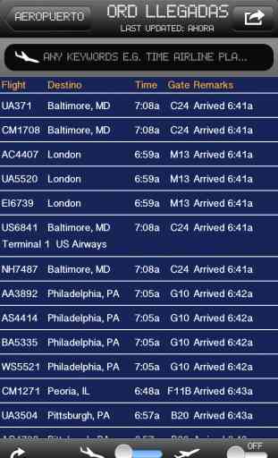 Chicago IL Airport - iPlane2 Flight Information 1
