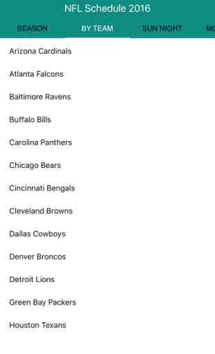 NFL Schedule 2016 - National Football League Regular Season 4