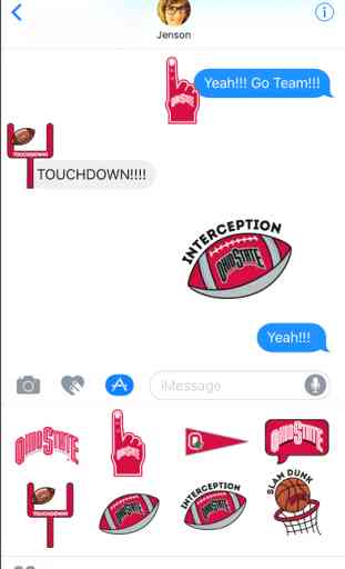 Ohio State Buckeyes Stickers for iMessage 2