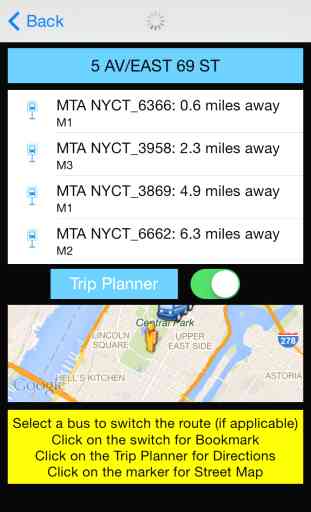 NYC Instant Real Time MTA Bus Text - Public Transportation Directions and Trip Planner 4