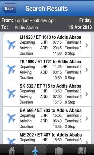 Ethiopian Flights Timetable 3