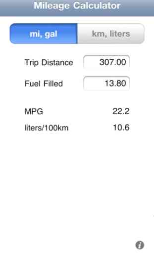 Fuel Mileage Calculator 1