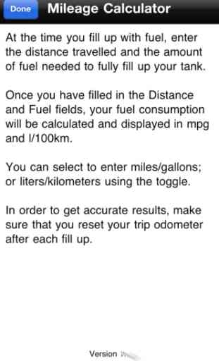 Fuel Mileage Calculator 2