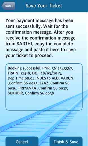 IRCTC SMS Booking 2