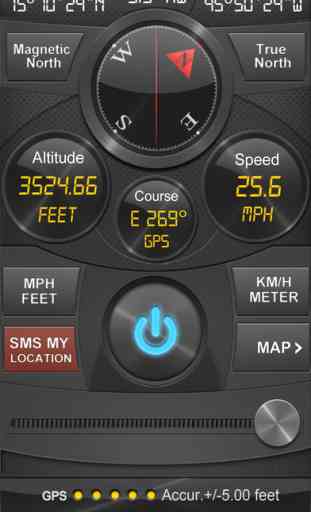 Survival GPS(Flashlight ,Compass, Speedometer, Altimeter, Course and Map) 3
