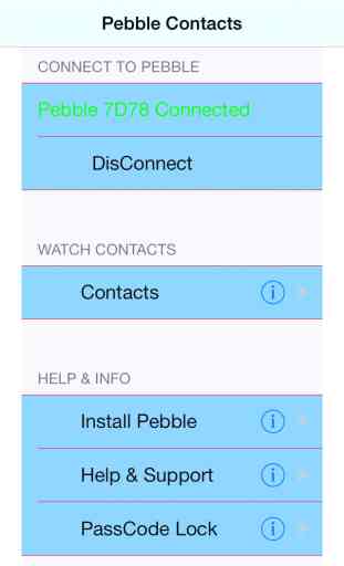 Contacts | Address Book for Pebble SmartWatch - Sync and Lock your contacts in safe 2