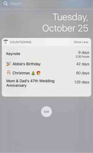 Countdowns - with Widget 2