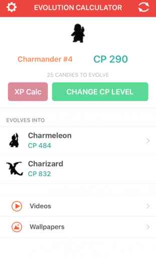 Evolution Calculator for Pokemon GO - XP & CP 1