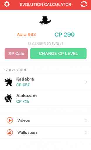 Evolution Calculator for Pokemon GO - XP & CP 4