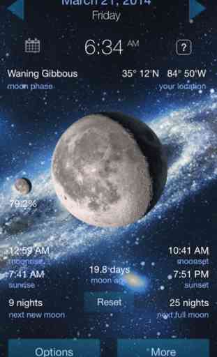Lunar Phase calendar for the moon 3