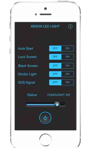 XENON LED Light - Regulate Brightness, Quick-Start, SOS-Function, Strobe-Light, Black-Screen & Lock-Screen 2