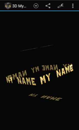 3D My Name Live Wallpaper 3