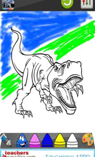 Angry Dinos Kid Coloring Pages 2