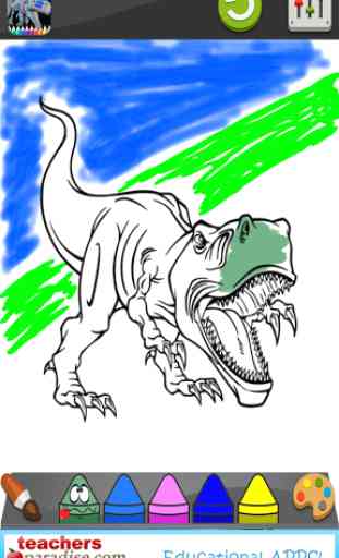 Angry Dinos Kid Coloring Pages 4