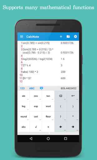 CalcNote - Notepad Calculator 4