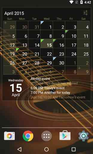 Calendar Widget (key) 1