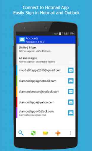 Connect to Hotmail Outlook App 1