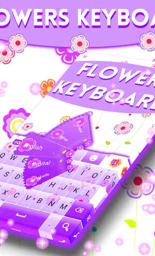 Flowers keyboard theme 1