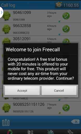 Freecall 2G on Android 4
