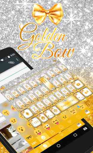 Glitter Gold Emoji Keyboard 1