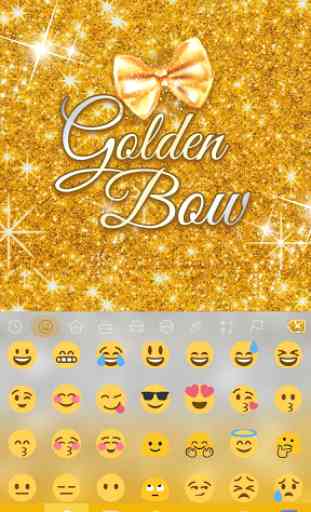 Glitter Gold Emoji Keyboard 3