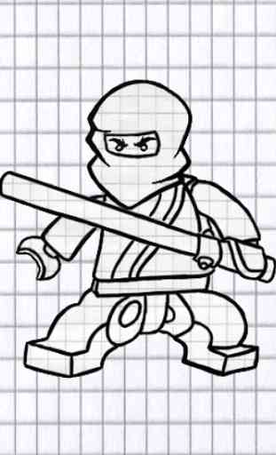 How to draw lego ninja 2