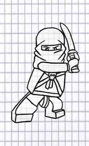 How to draw lego ninja 4