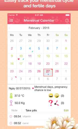 Menstrual Calendar 1