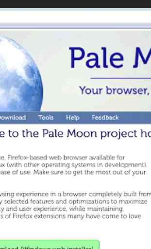 Pale Moon web browser 1
