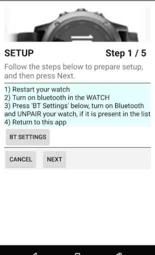 Reconnect to Garmin watch 2