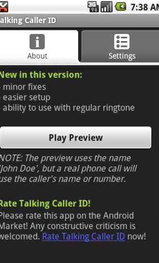 Talking Caller ID (free) 1