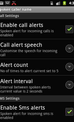Talking SMS and Caller ID Free 1