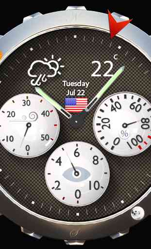 Weather & Analog Clock Widget 3