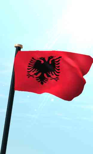 Albania Flag 3D Free Wallpaper 1
