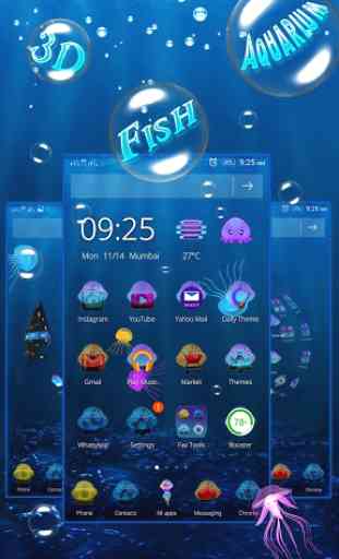 Aquarium Jelly Fish 3D Theme 1
