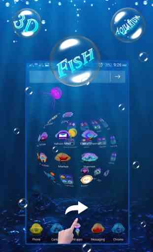 Aquarium Jelly Fish 3D Theme 3
