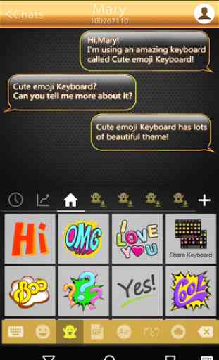 Gold Classic Emoji Keyboard 3