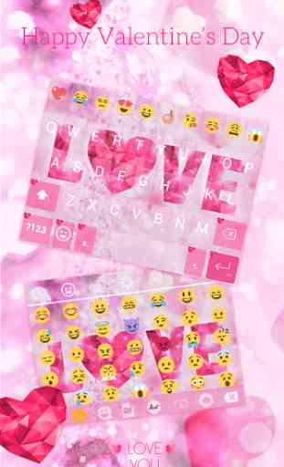 Love Emoji Keyboard Theme 1