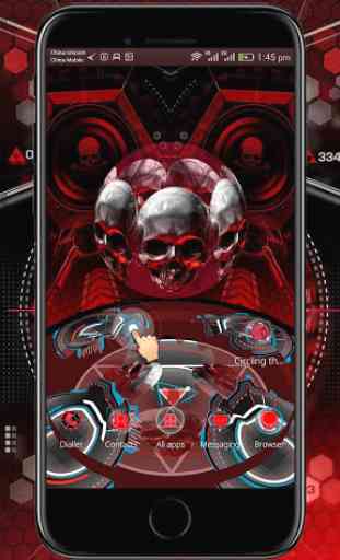 Red Blood Skull 3D Theme 1