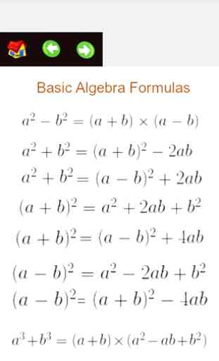 Algebra Useful Formulas 1