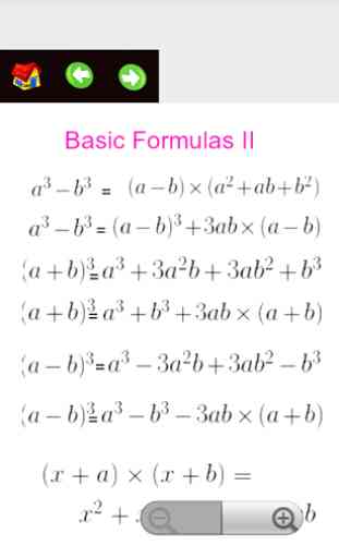 Algebra Useful Formulas 2
