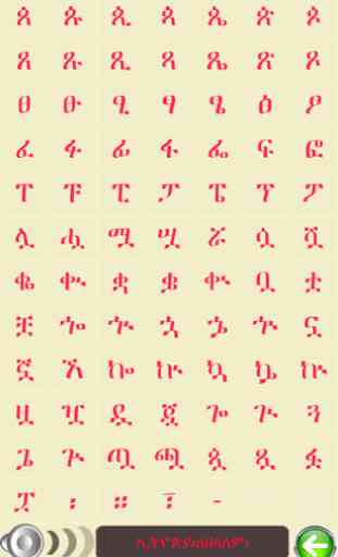 Amharic Alphabet 1